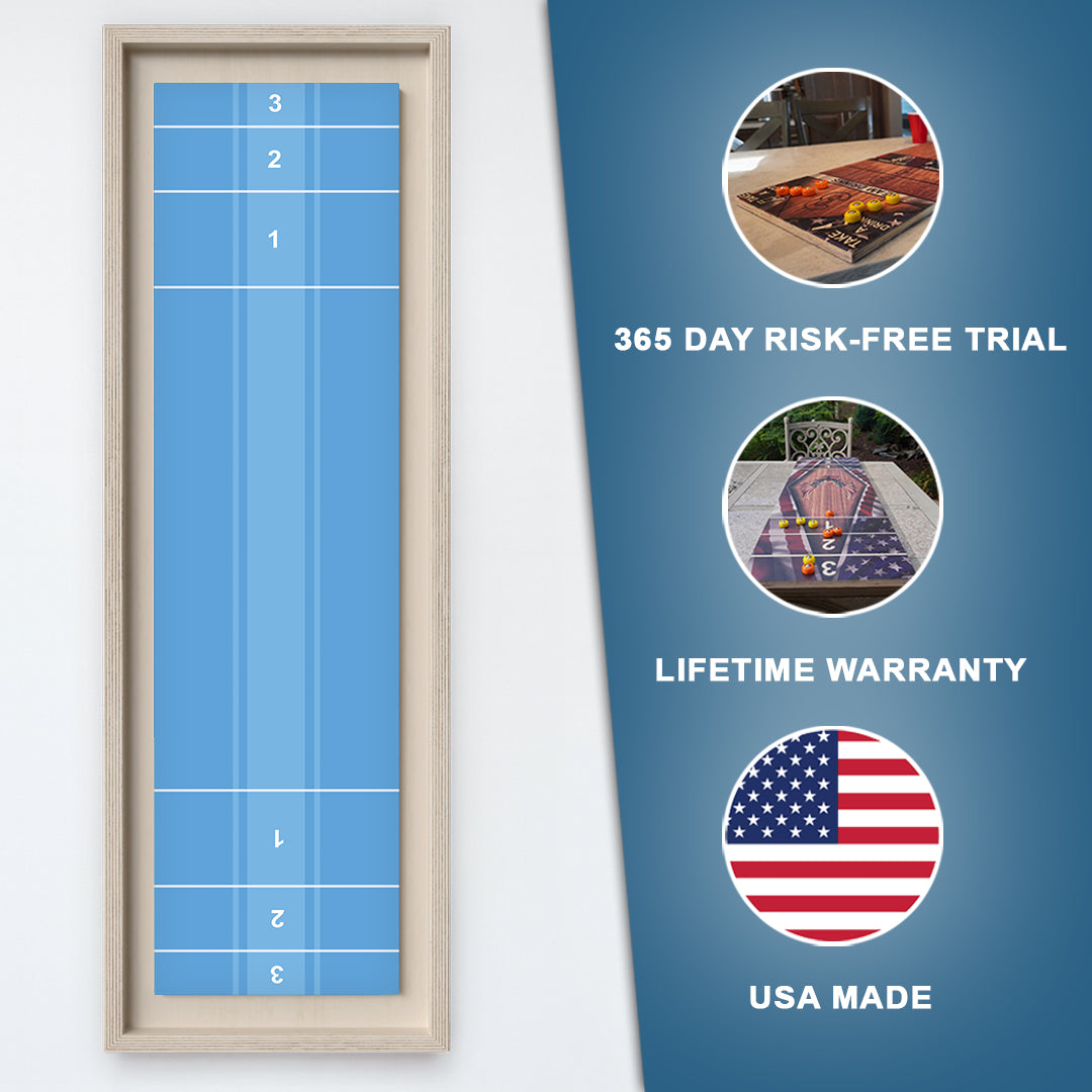 Blue Wood Shuffleboard