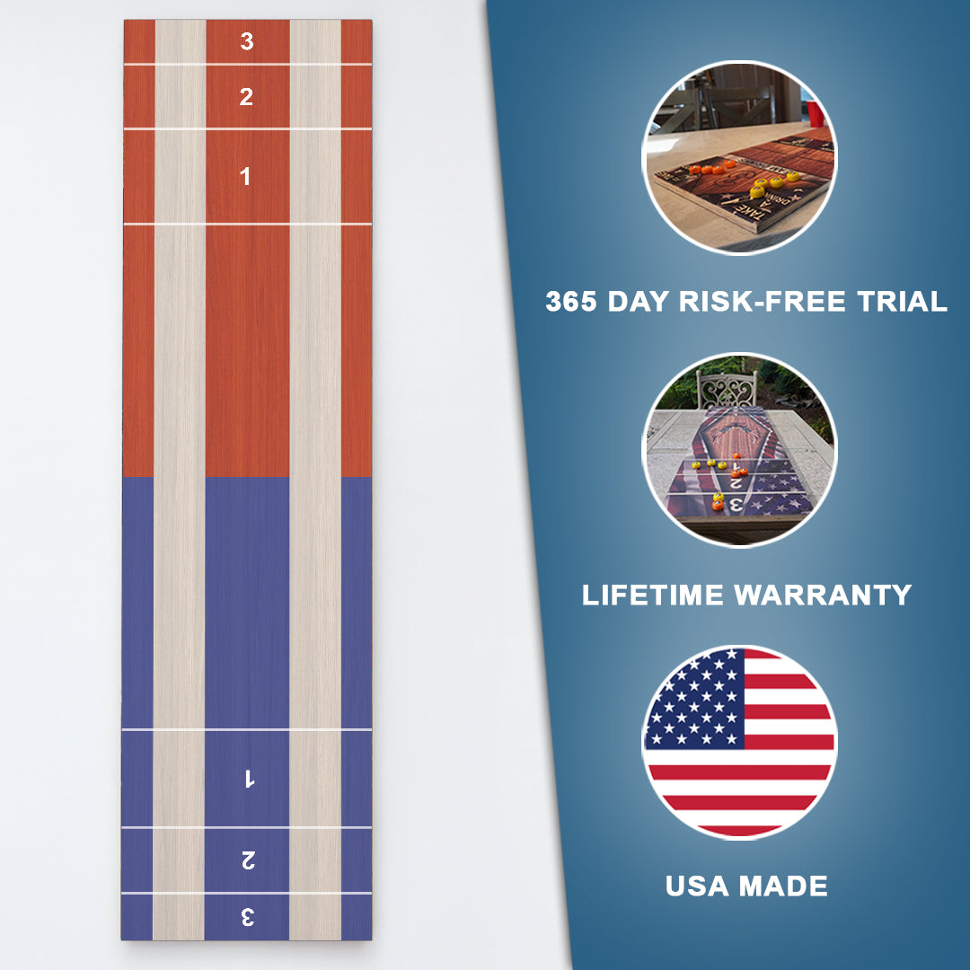 Red And Blue Shuffleboard