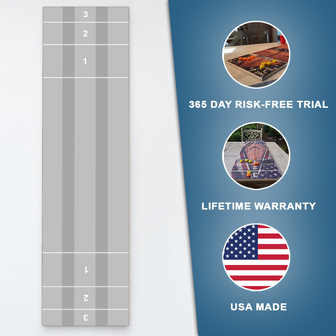 Gray Wood Shuffleboard