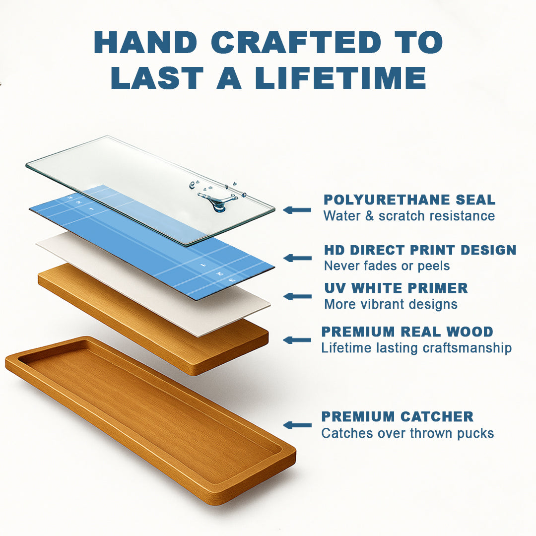 Blue Wood Shuffleboard