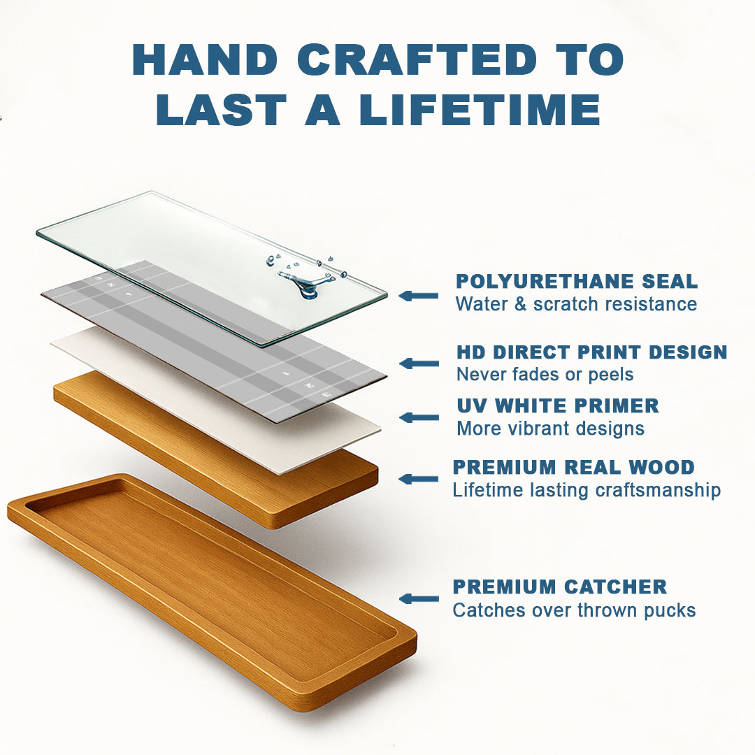 Gray Wood Shuffleboard