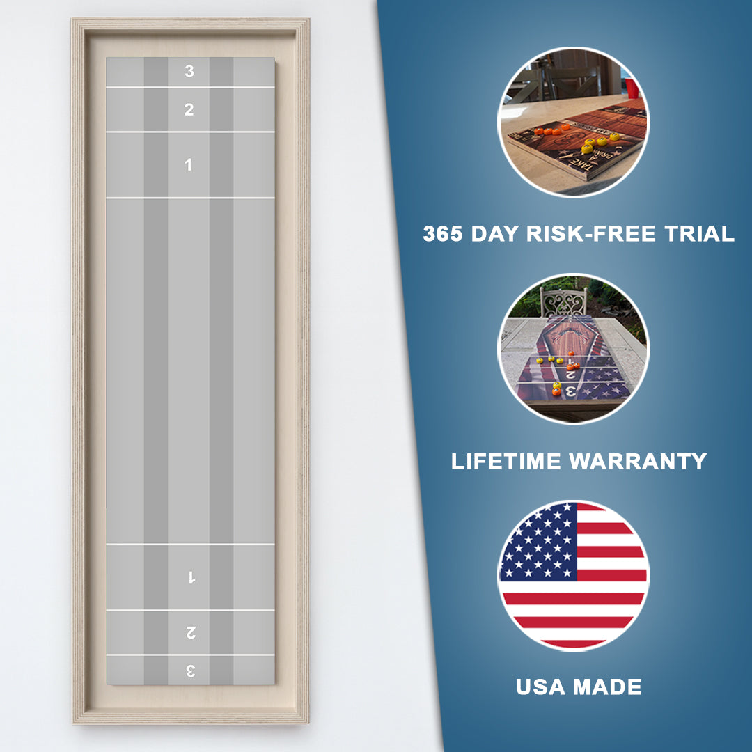 Gray Wood Shuffleboard
