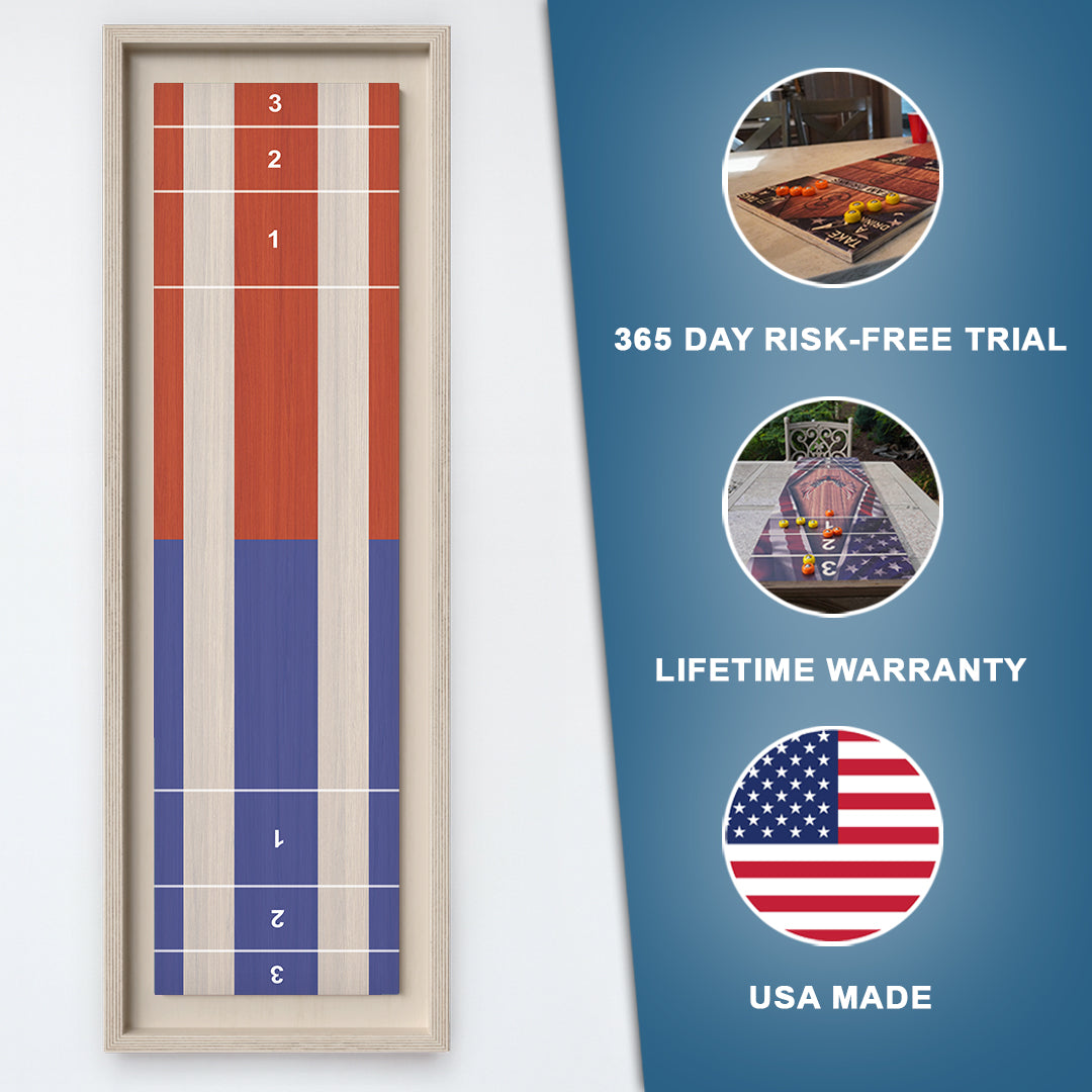 Red And Blue Shuffleboard