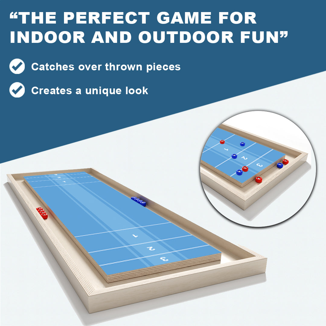Blue Wood Shuffleboard