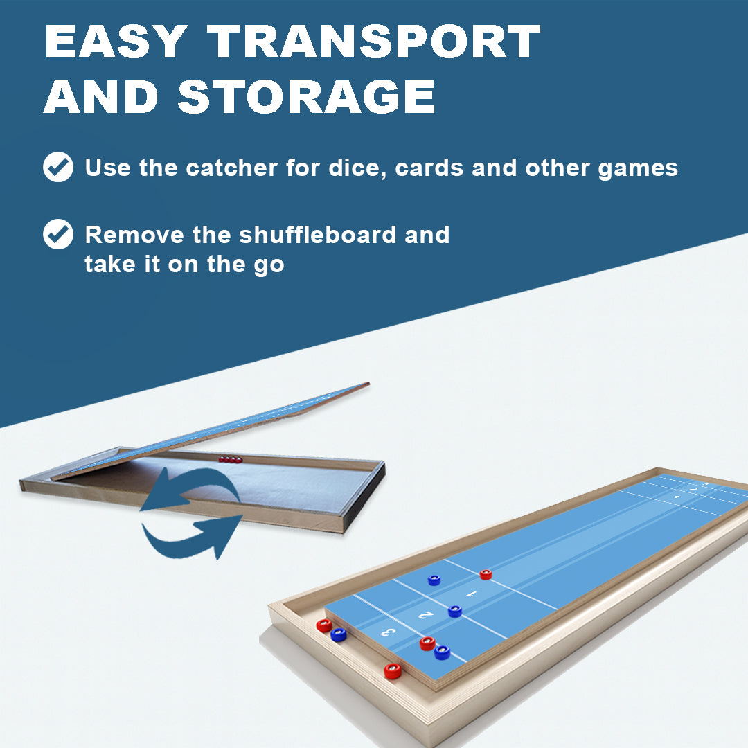 Blue Wood Shuffleboard