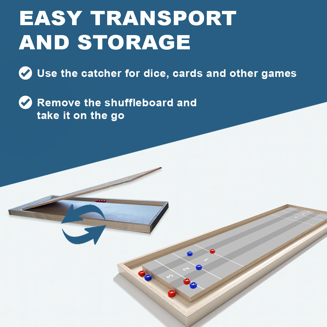 Gray Wood Shuffleboard
