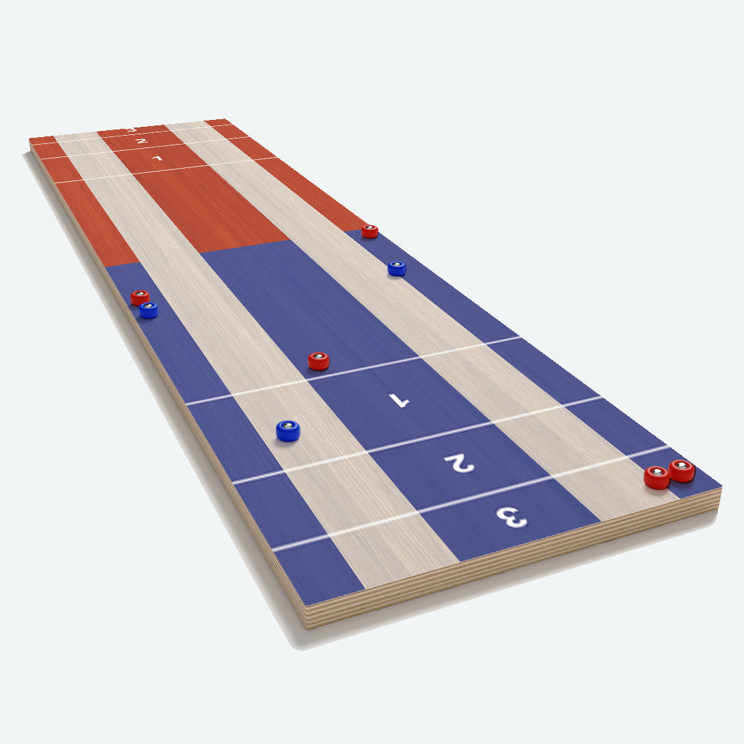Red And Blue Shuffleboard