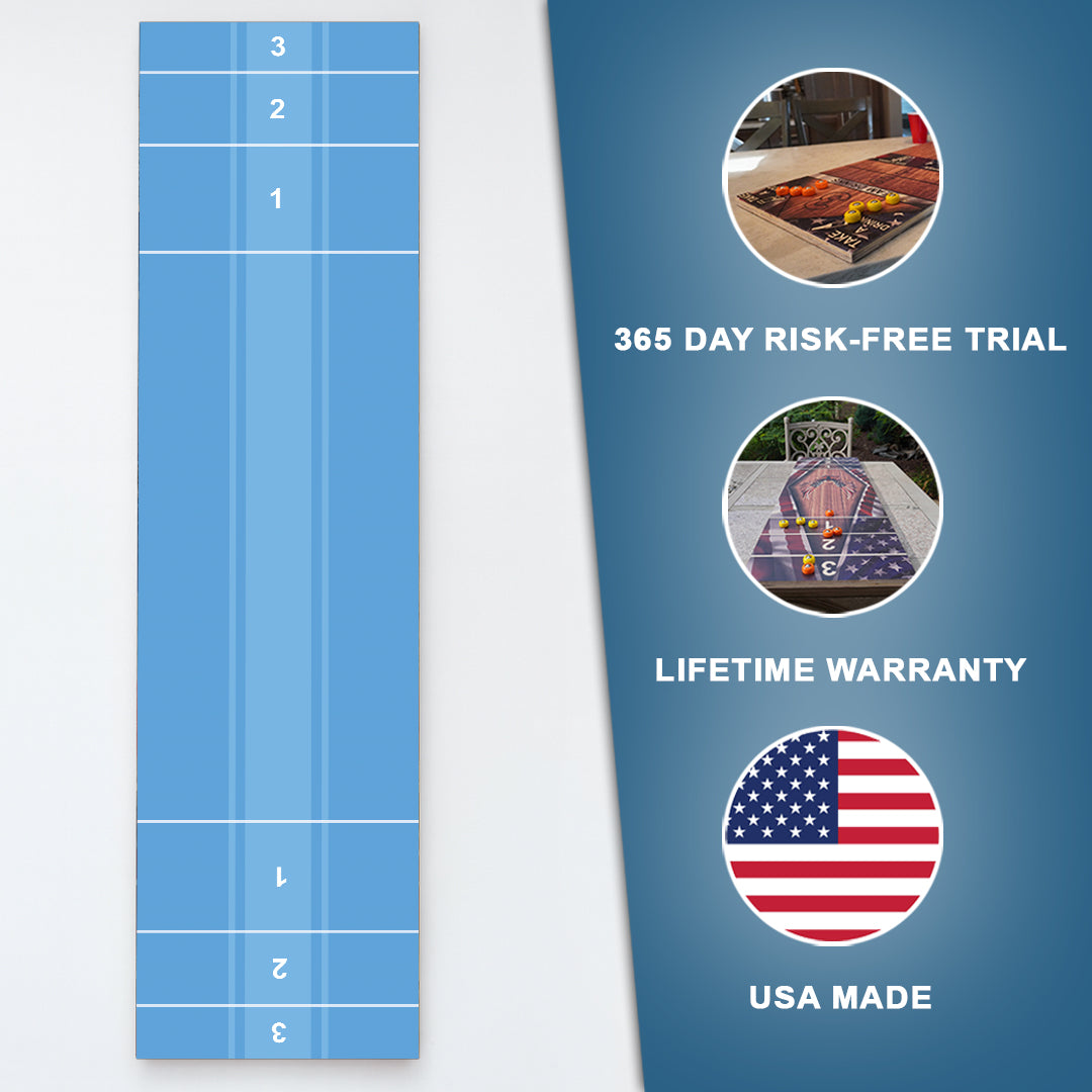 Blue Wood Shuffleboard